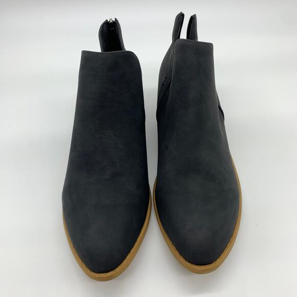 Womens Ankle Boot Size 10 Black Pointed Toe Zipper - Picture 2 of 8